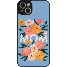 iPhone 15 Plus Case Hülle - Silikon schwarz Mom 2026 Flowers