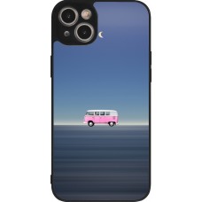 iPhone 15 Plus Case Hülle - Silikon schwarz Spring 23 pink bus