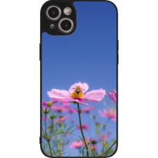 Coque iPhone 15 Plus - Silicone rigide noir Bee on a flower Spring 2026