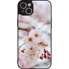 Coque iPhone 15 Plus - Silicone rigide noir Cherry tree Spring 2026