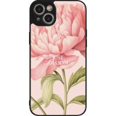 Coque iPhone 15 Plus - Silicone rigide noir Just Bloom Spring 2026