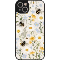 iPhone 15 Plus Case Hülle - Silikon schwarz Pattern bees Spring 2026