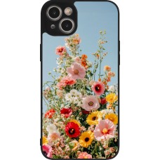 Coque iPhone 15 Plus - Silicone rigide noir Spring flowers Spring 2026