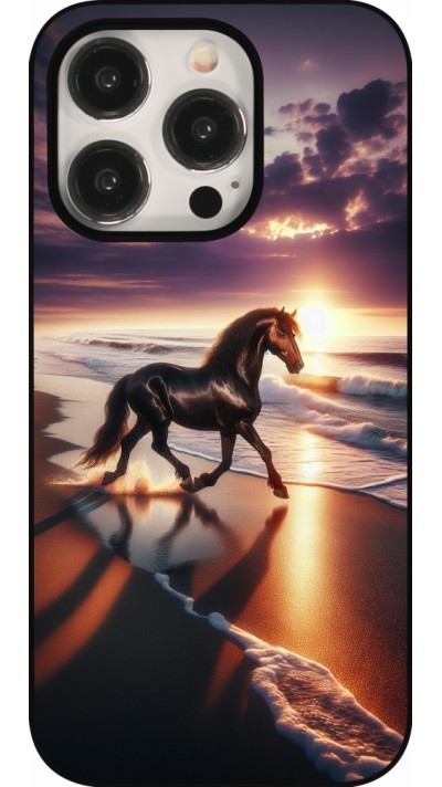 iPhone 15 Pro Case Hülle - Pferd majestätisch Strand