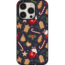 Coque iPhone 15 Pro - Christmas 25 Pattern Gingerbread House