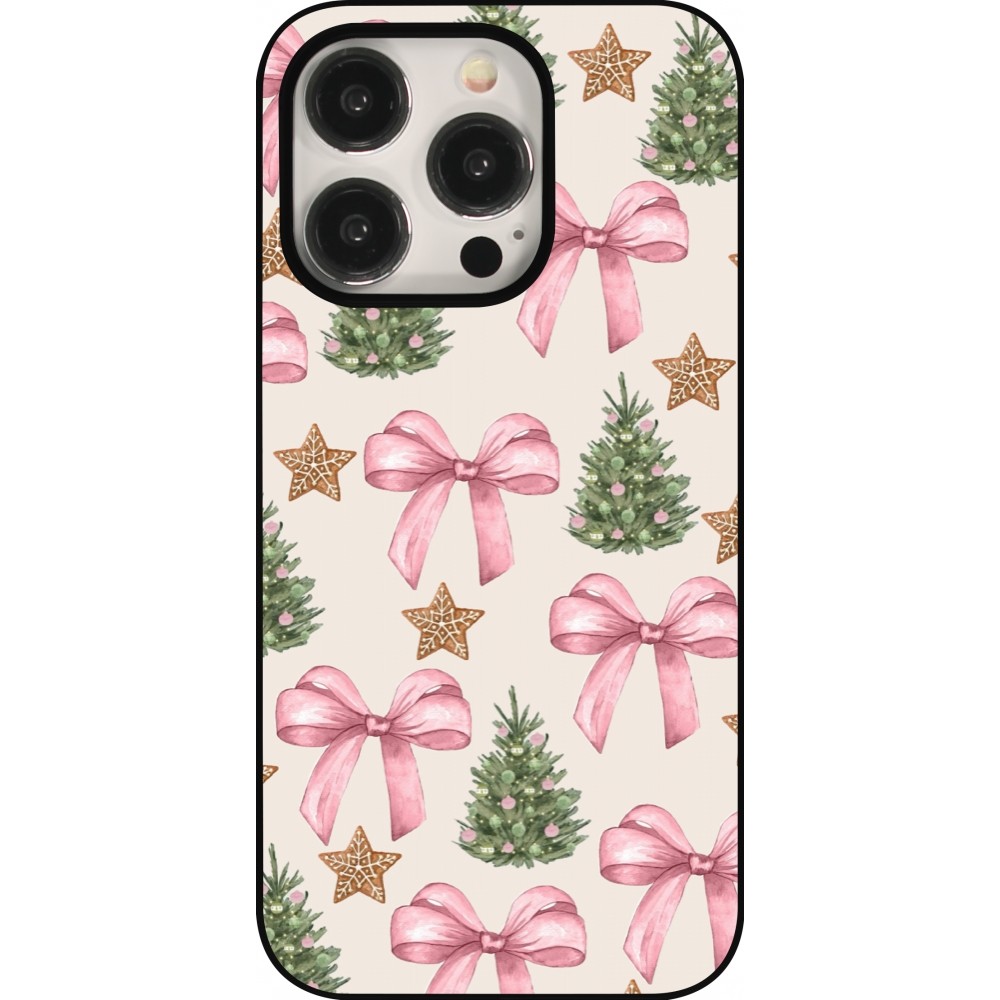 Coque iPhone 15 Pro - Christmas 25 Vintage Ribbons
