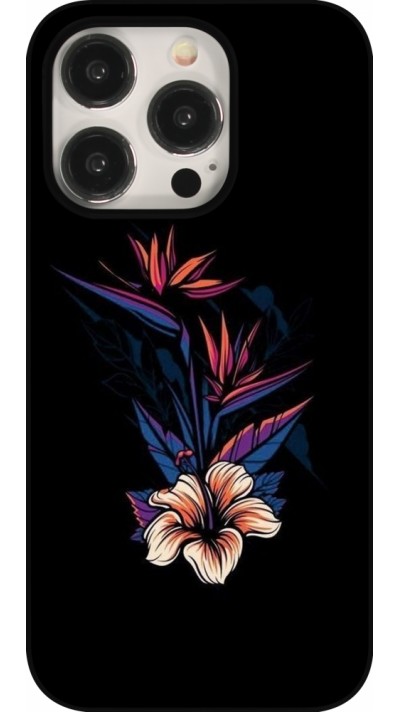 Coque iPhone 15 Pro - Dark Flowers