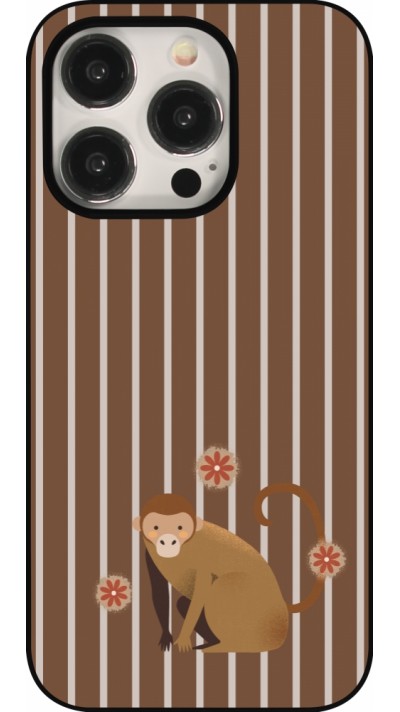 Coque iPhone 15 Pro - Monkey with stripes