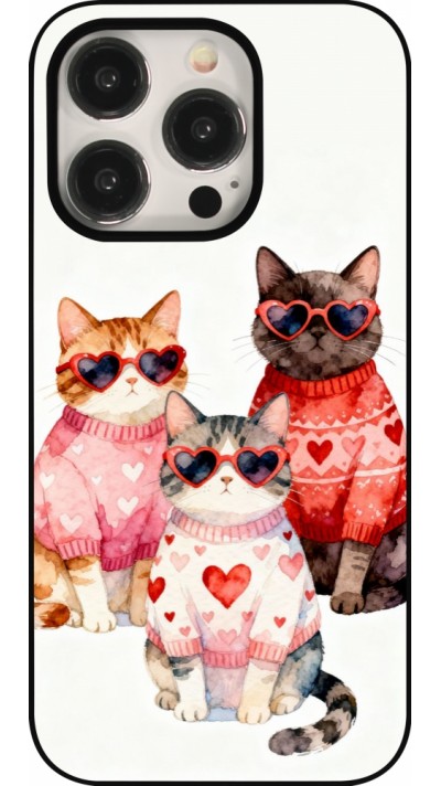 Coque iPhone 15 Pro - Saint Valentines Day 26 Cat Love