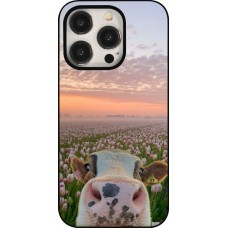 Coque iPhone 15 Pro - Cow with tulips 2026
