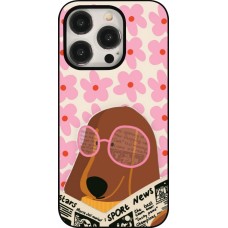Coque iPhone 15 Pro - Dog with newspaper 2026