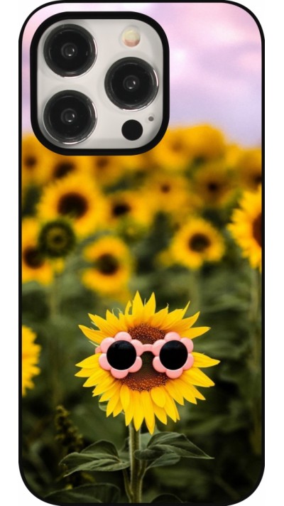 Coque iPhone 15 Pro - Sunflower with glasses 2026
