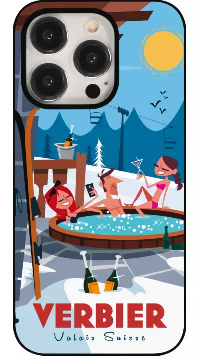 iPhone 15 Pro Case Hülle - Verbier Mountain Jacuzzi