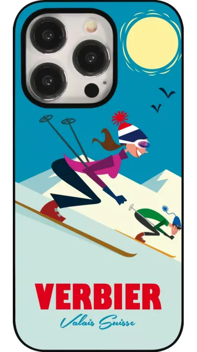 iPhone 15 Pro Case Hülle - Verbier Ski Downhill
