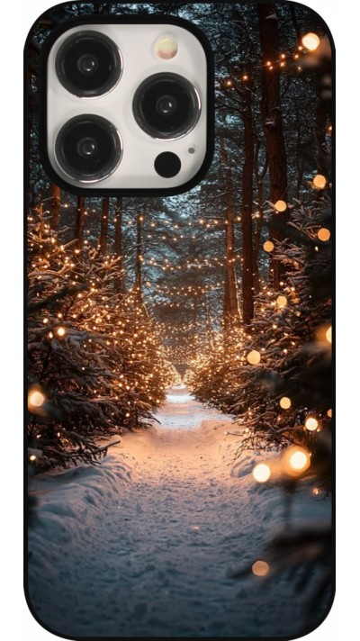 Coque iPhone 15 Pro - Winter 25 Winter snowy road