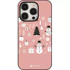 iPhone 15 Pro Case Hülle - Weihnachten 2024 Rose Schneemann Weihnachten