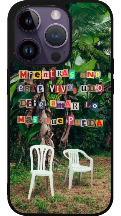 Coque iPhone 15 Pro - Silicone rigide noir Chairs DTMF