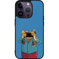 Coque iPhone 15 Pro - Silicone rigide noir Frog with camera DTMF