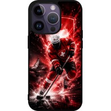 Coque iPhone 15 Pro - Silicone rigide noir Hockey World Championship Player