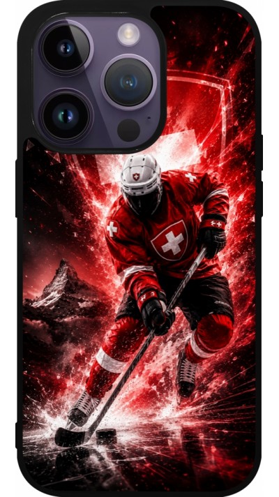 Coque iPhone 15 Pro - Silicone rigide noir Hockey World Championship Player