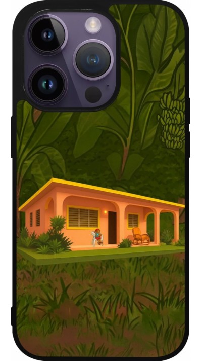 Coque iPhone 15 Pro - Silicone rigide noir Benitos house DTMF