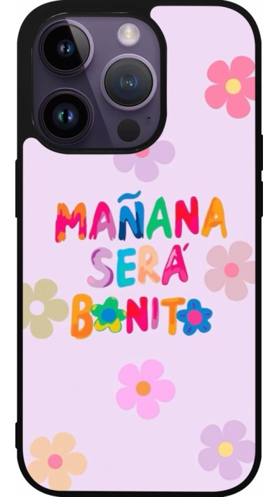 Coque iPhone 15 Pro - Silicone rigide noir Karol G Manana sera bonito