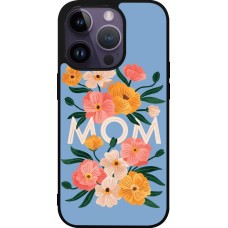 iPhone 15 Pro Case Hülle - Silikon schwarz Mom 2026 Flowers