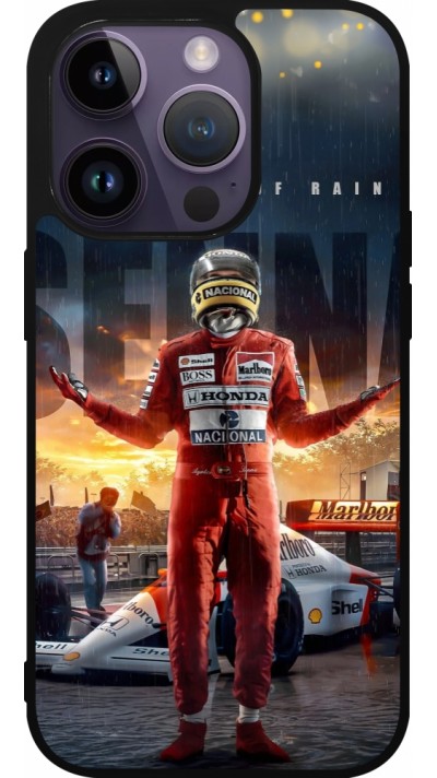 Coque iPhone 15 Pro - Silicone rigide noir Senna The King of Rain