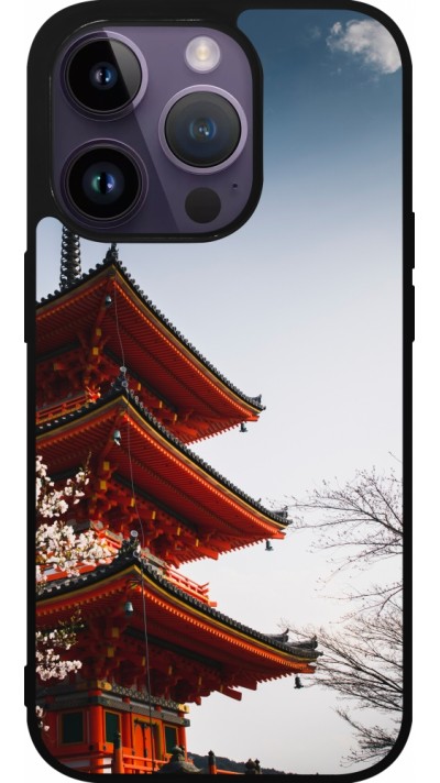 Coque iPhone 15 Pro - Silicone rigide noir Spring 23 Japan