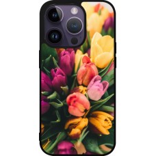Coque iPhone 15 Pro - Silicone rigide noir Bouquet of tulips 2026