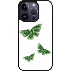 Coque iPhone 15 Pro - Silicone rigide noir Butterflies 2026