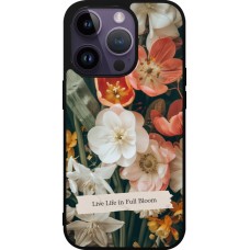 Coque iPhone 15 Pro - Silicone rigide noir Full Bloom 2026