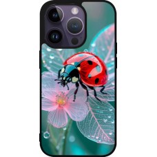 Coque iPhone 15 Pro - Silicone rigide noir Ladybird in bloom 2026