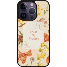 Coque iPhone 15 Pro - Silicone rigide noir Trust the process 2026
