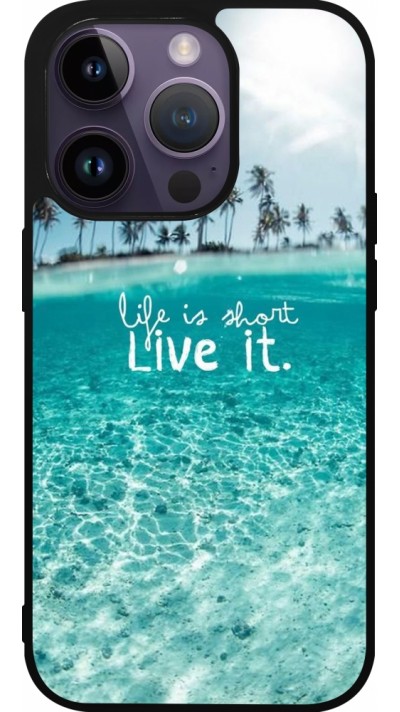 Coque iPhone 15 Pro - Silicone rigide noir Summer 18 24