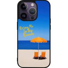 Coque iPhone 15 Pro - Silicone rigide noir Summer 2025 Bring me to the beach