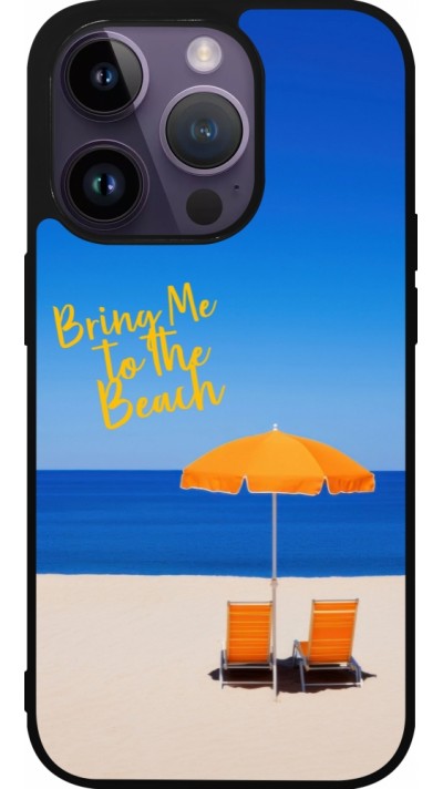 Coque iPhone 15 Pro - Silicone rigide noir Summer 2025 Bring me to the beach