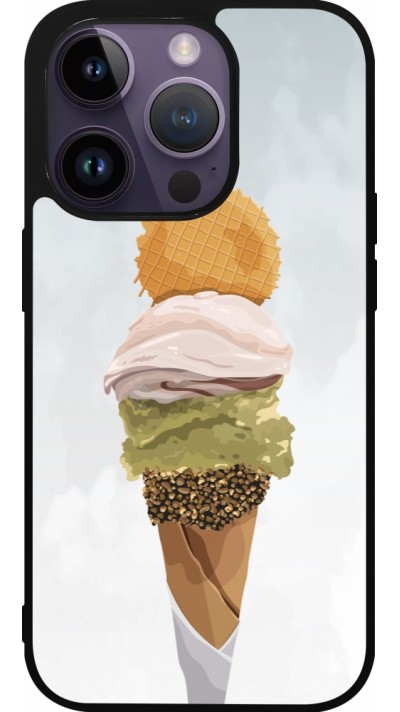 Coque iPhone 15 Pro - Silicone rigide noir Summer 2025 Cornet