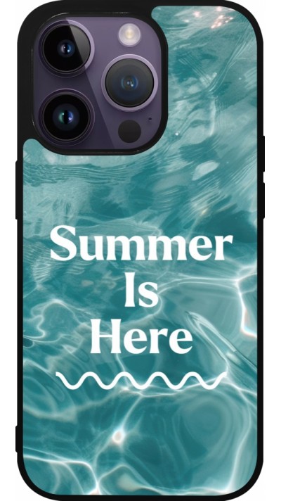 Coque iPhone 15 Pro - Silicone rigide noir Summer 2025 Summer is here