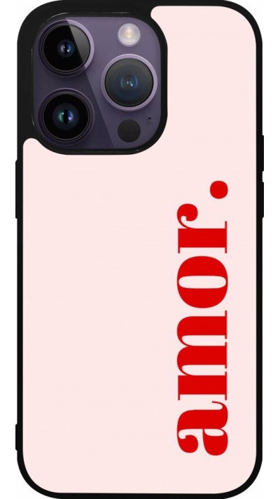 iPhone 15 Pro Case Hülle - Silikon schwarz Valentine 2024 amor