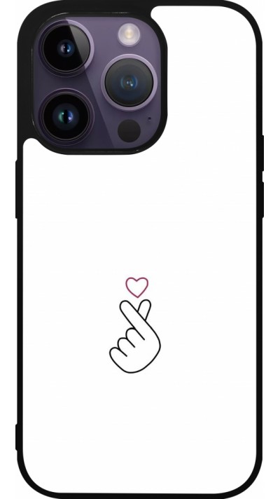 iPhone 15 Pro Case Hülle - Silikon schwarz Valentine 2024 heart by Millennials