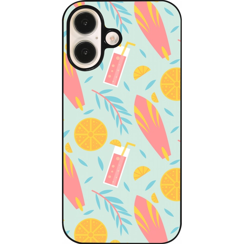 Coque iPhone 16 - Summer 2025 Pattern citron