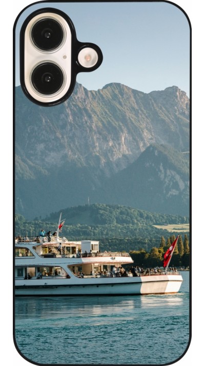 Coque iPhone 16 - Fête Nationale Suisse Bateau Leman