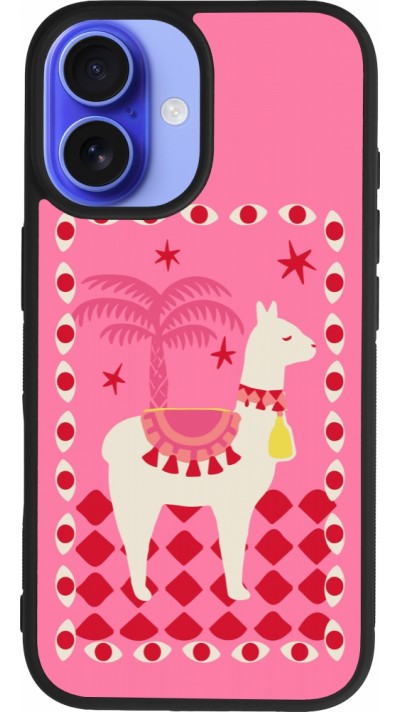 Coque iPhone 16 - Silicone rigide noir Alpaca 2026
