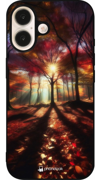 iPhone 16 Case Hülle - Silikon schwarz Herbstlicher goldener Glanz iPhone 16 Case Hülle - Silikon schwarz Herbstlicher goldener Glanz