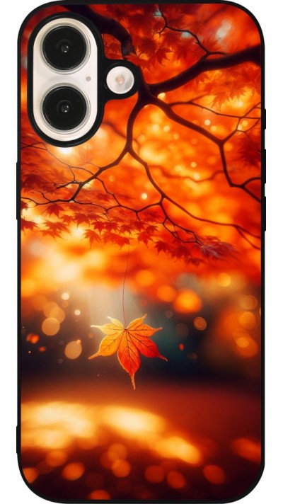 iPhone 16 Case Hülle - Silikon schwarz Herbst Magisch Orange iPhone 16 Case Hülle - Silikon schwarz Herbst Magisch Orange