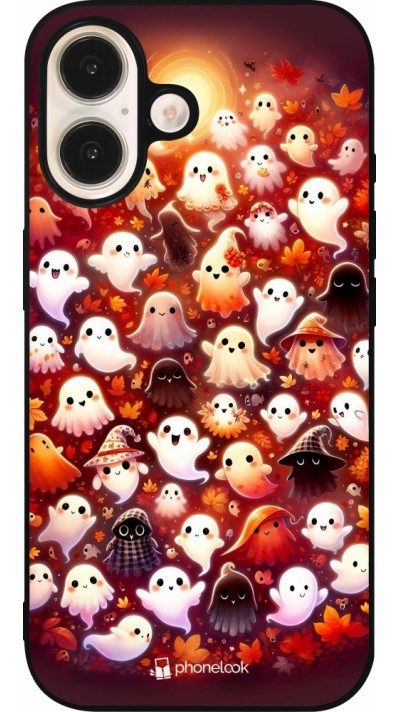iPhone 16 Case Hülle - Silikon schwarz Gespenster Herbst niedlich iPhone 16 Case Hülle - Silikon schwarz Gespenster Herbst niedlich