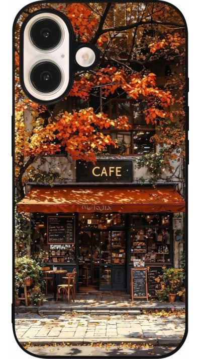iPhone 16 Case Hülle - Silikon schwarz Autumn 25 Coffee shop iPhone 16 Case Hülle - Silikon schwarz Autumn 25 Coffee shop