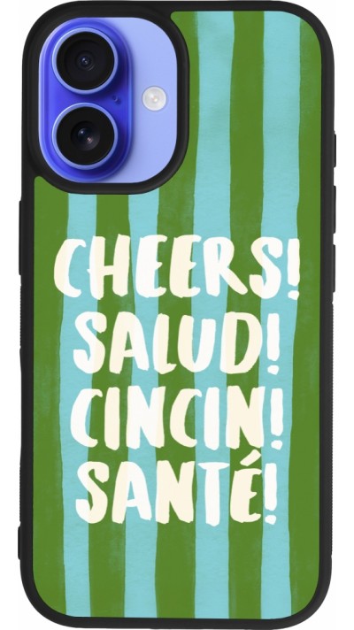 Coque iPhone 16 - Silicone rigide noir Cheers 2026