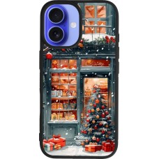 Coque iPhone 16 - Silicone rigide noir Christmas 25 Xmas Shop